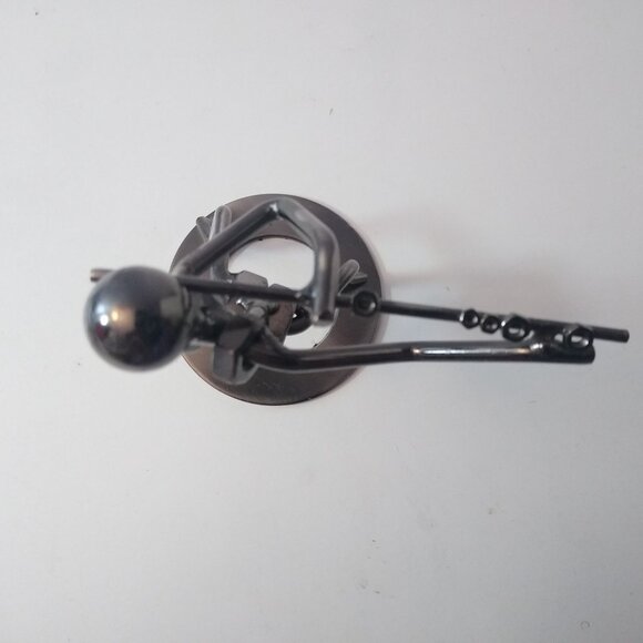 Flute Player Figurine - Metallic, Nuts & Bolts Design - Picture 5 of 8